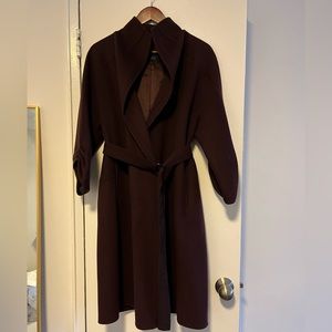 Wool Cashmere Burgundy Coat